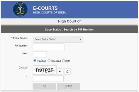 high court case status information